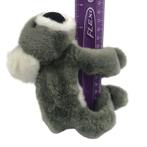 A&A Aurora Koala Wrist Wrap Plush 5.5" Hang Hugger Stuffed Animal Hook Loop Gray - Picture 6 of 8